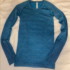 lululemon athletica Blue Long Sleeve Top